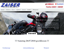 Tablet Screenshot of motorradhaus-zaiser.de